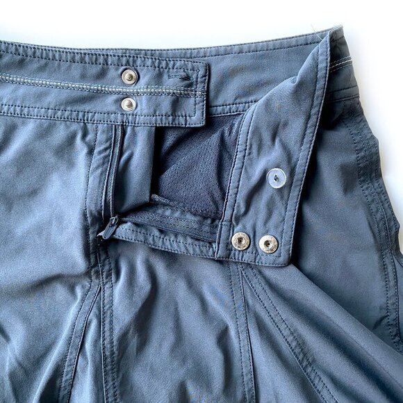 Title Nine Gray Swingtastic Skort 17" Size 2 Built-in Shorts Zip Pockets UPF 50+ - Picture 5 of 10